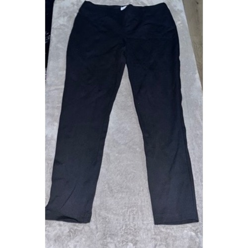 Calvin Klein Womens Black Pull On Stretch Leggings Dress Pants Size 12